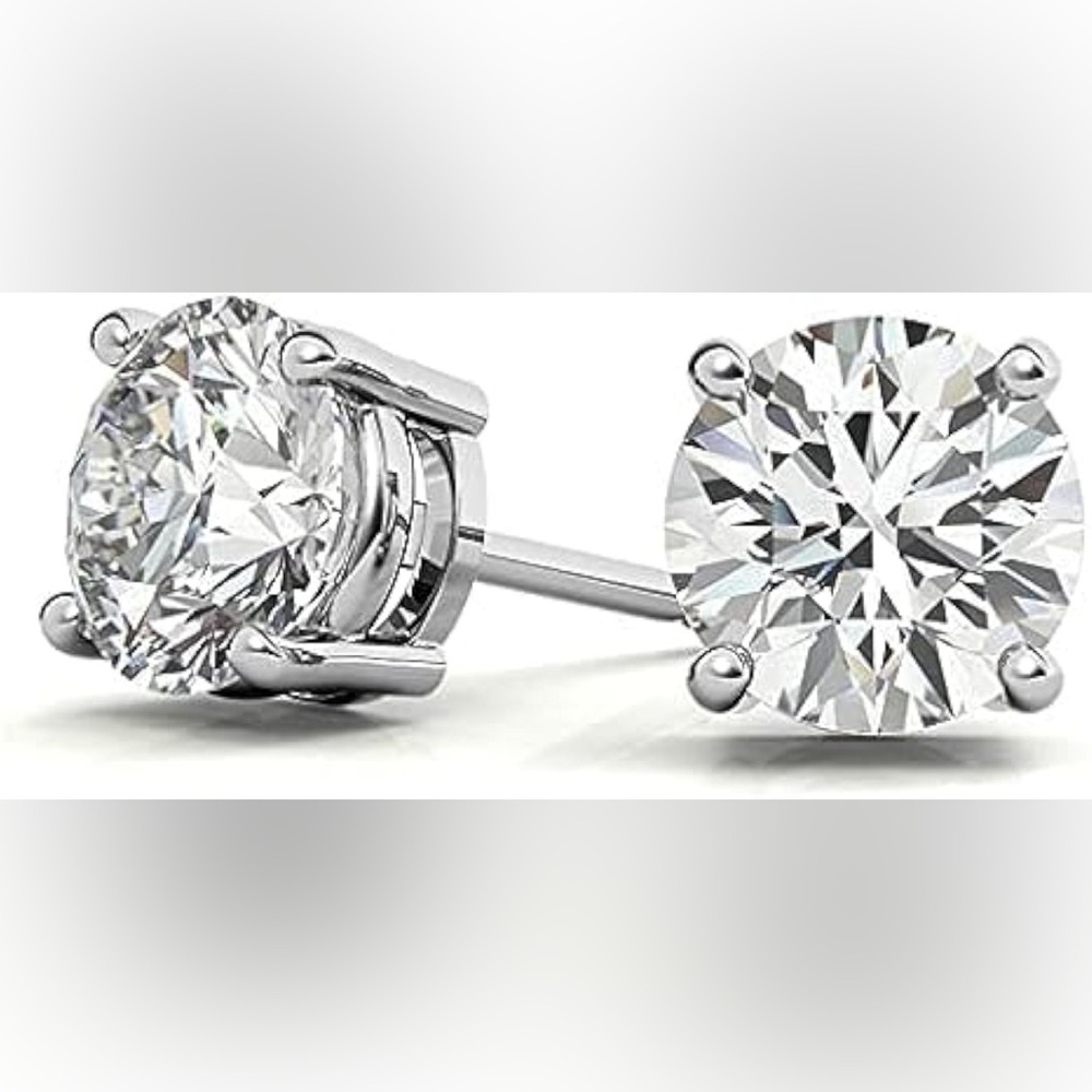 1.2 ct Certified moissanite silver 925 stud earrings